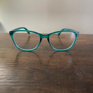 Women's Teal Blue Frames Only KEO Oval Cat Eye Plastic Lightweight 52-17-140